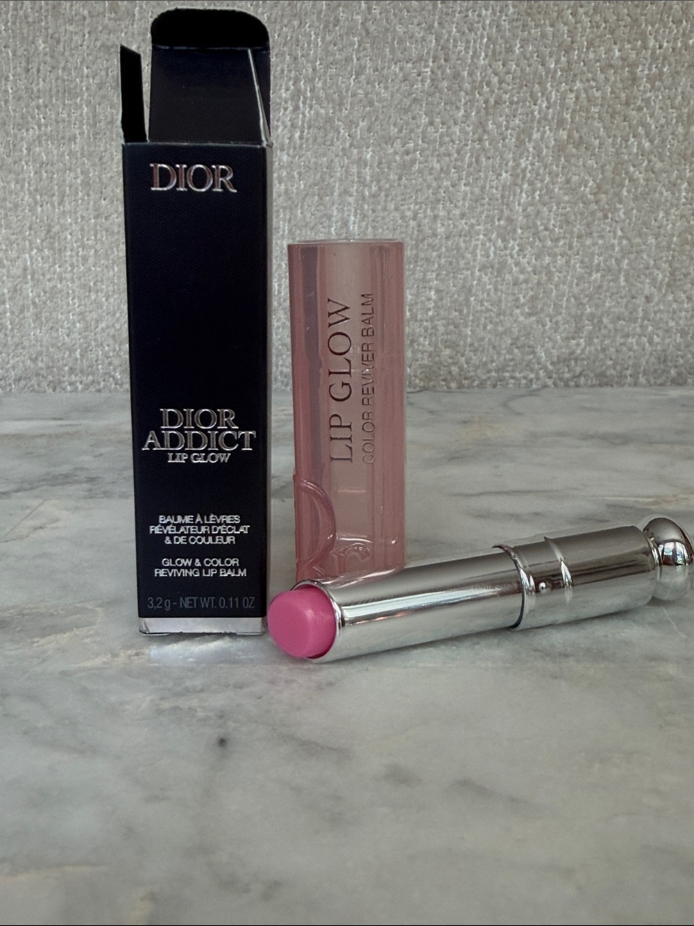 NIB New Dior Addict Lip Glow Reviving Lip Balm — Pink 001